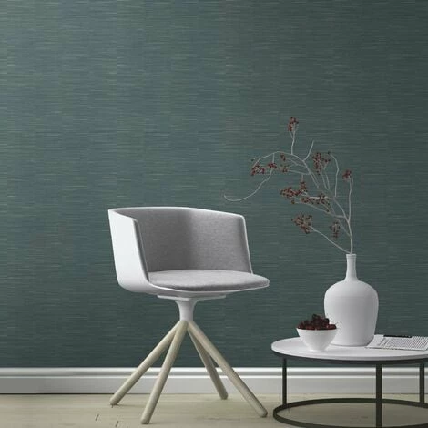 Teal Textured Wallpaper Rasch Paste The Wall Vinyl Metallic Material Effect 4 Teal Textured Wallpaper Rasch Paste The Wall Vinyl Metallic Material Effect - Image 2