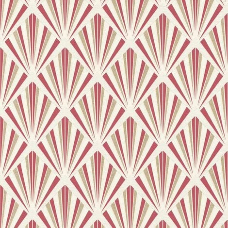 Art Deco Wallpaper Rasch Paste The Wall Textured Vinyl Red Gold Glitter Art Deco Wallpaper Rasch Paste The Wall Textured Vinyl Red Gold Glitter -RASCH Store 49972062 1