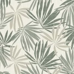 Green Banana Palm Leaf Wallpaper Rasch Paste The Wall Vinyl Textured Silver