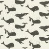 RASCH Whale Motif Wallpaper Claas Paste The Wall Vinyl Black White Kids Bedroom