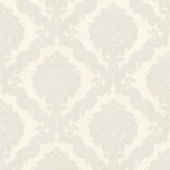 Damask Wallpaper Rasch Paste The Wall Vinyl Textured White Glitter