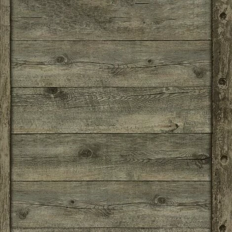 Industrial Wood Effect Wallpaper Rasch Dark Grey Vinyl Paste The Wall Textured Industrial Wood Effect Wallpaper Rasch Dark Grey Vinyl Paste The Wall Textured -RASCH Store 50827660 1
