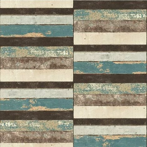 Industrial Brick Effect Wallpaper Rasch Blue Teal Vinyl Paste The Wall Textured Industrial Brick Effect Wallpaper Rasch Blue Teal Vinyl Paste The Wall Textured -RASCH Store 50827665 1