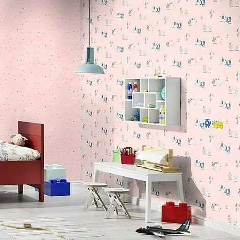 Pink Kids Wallpaper Rasch Animal Motif Cat Zebra Birds Child's Bedroom Pink Kids Wallpaper Rasch Animal Motif Cat Zebra Birds Child's Bedroom -RASCH Store 50886378 2