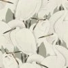 Crane Wallpaper Rasch Birds White Sage Textured Paste The Wall Vinyl