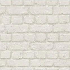 RASCH WHITE BRICK EFFECT FEATURE BRICK WALL DESIGN WALLPAPER 226706 FROM RASCH