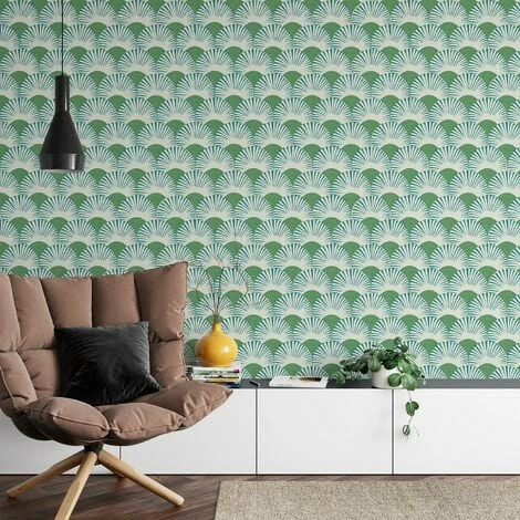 RASCH Onzself Fan Green Blue Wallpaper 4 RASCH Onzself Fan Green Blue Wallpaper - Image 2