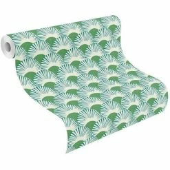 RASCH Onzself Fan Green Blue Wallpaper 7 RASCH Onzself Fan Green Blue Wallpaper -RASCH Store 53813080 3