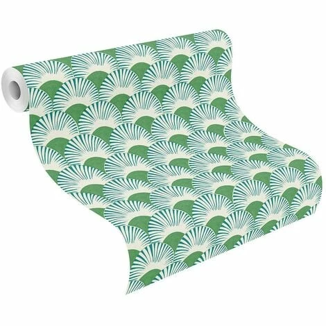 RASCH Onzself Fan Green Blue Wallpaper 5 RASCH Onzself Fan Green Blue Wallpaper - Image 3