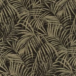 Rasch Wallpaper 832143 Perfect Palms Black With Gold