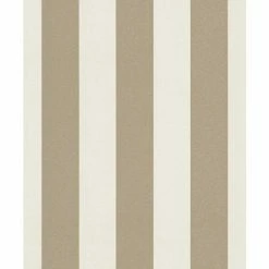 Rasch Wallpaper 542349 Shimmering Stripe Cream Antique Gold