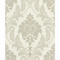 Rasch Wallpaper 541601 Shimmering Damask Cream Beige