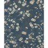 Rasch Wallpaper 456738 Blossom Navy And Cream -RASCH Store 55415544 1