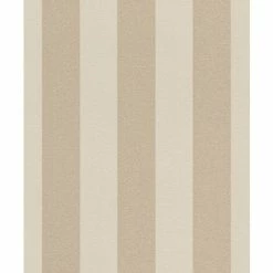 Rasch Wallpaper 542325 Shimmering Stripe Beige Gold