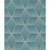 Rasch Wallpaper 310627 3D Geo Teal