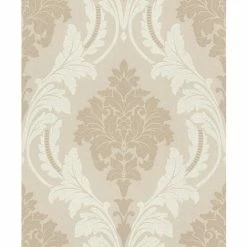 Rasch Wallpaper 541618 Shimmering Damask Taupe