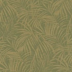Rasch Wallpaper 832129 Perfect Palms Olive With Gold