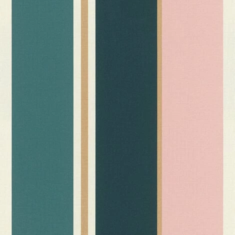 Rasch Wallpaper 539011 Club Stripe Petrol Blue Multi 3 Rasch Wallpaper 539011 Club Stripe Petrol Blue Multi