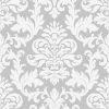 Rasch Wallpaper 275765 Damask White And Silver