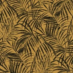 Rasch Wallpaper 832136 Perfect Palms Mustard With Black