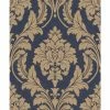 Rasch Wallpaper 541649 Shimmering Damask Navy Antique Gold 2 Rasch Wallpaper 541649 Shimmering Damask Navy Antique Gold -RASCH Store 55415610 1