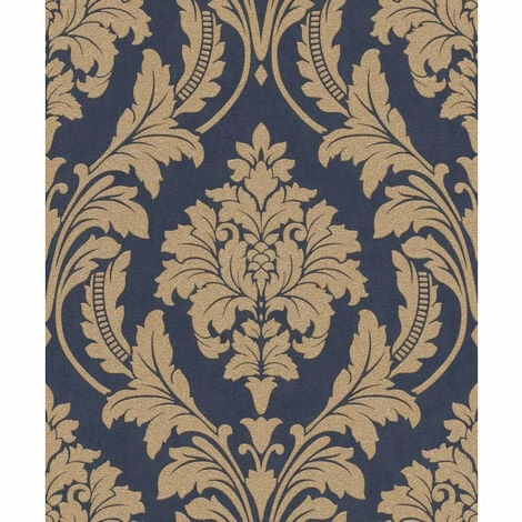 Rasch Wallpaper 541649 Shimmering Damask Navy Antique Gold 3 Rasch Wallpaper 541649 Shimmering Damask Navy Antique Gold