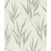 Rasch Wallpaper 541922 Shimmering Leaves Cream Silver