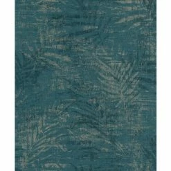 Rasch Wallpaper 546637 Distressed Palm Teal/Gold