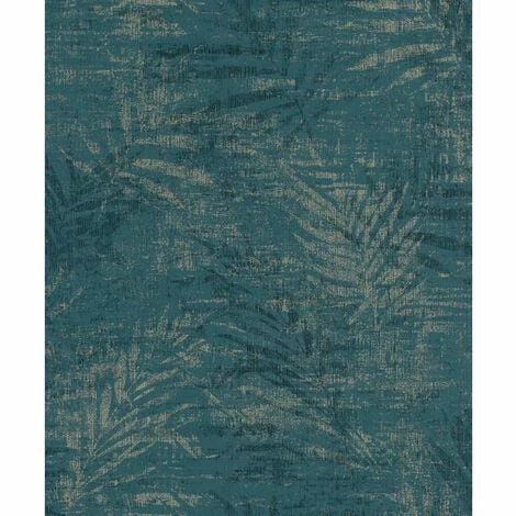Rasch Wallpaper 546637 Distressed Palm Teal/Gold 3 Rasch Wallpaper 546637 Distressed Palm Teal/Gold