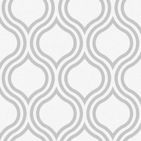Rasch Wallpaper 275840 Ogee Geo White And Silver 3 Rasch Wallpaper 275840 Ogee Geo White And Silver