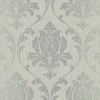Rasch Highgrove Floral Damask Grey Metallic Silver Feature Wallpaper 274980
