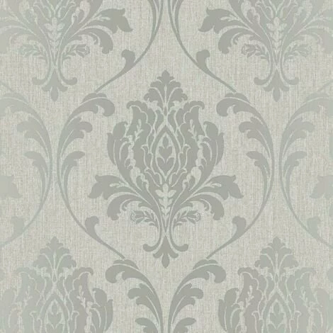 Rasch Highgrove Floral Damask Grey Metallic Silver Feature Wallpaper 274980 3 Rasch Highgrove Floral Damask Grey Metallic Silver Feature Wallpaper 274980
