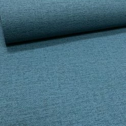 RASCH Plain Dark Blue Textured Heavy Vinyl Paste The Wall Wallpaper Linen Cloth Effect