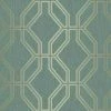 Rasch Highgrove Teal Metallic Gold Geometric Trellis Feature Wallpaper 275291 -RASCH Store 61257720 1
