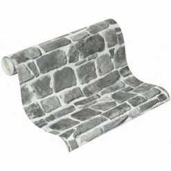 Rasch Light Grey Brick Stone Wall Effect Luxury Textured Wallpaper 265620 -RASCH Store 61257793 3