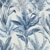 Rasch Madagascar Navy Duckegg Tropical Floral Paste The Paper Wallpaper