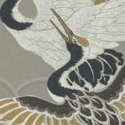 RASCH Grey Kyoto Crane Wallpaper Textured Oriental Japanese Birds Floral Yellow -RASCH Store 61641192 3