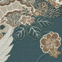 RASCH Green Kyoto Crane Wallpaper Textured Oriental Japanese Birds Floral Yellow -RASCH Store 61739112 3
