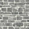 Rasch Stone Textured Wallpaper (10m X 53cm) (Grey)