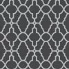 Rasch Casablanca Trellis Fretwork Textured Wallpaper (10m X 52cm) (Black/Silver)
