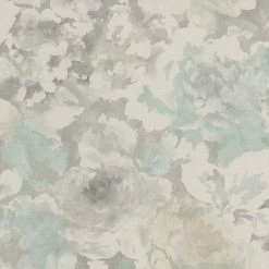 Rasch Florentine Fabric Effect Textured Wallpaper (11m X 53cm) (Grey/Pale Blue)