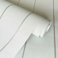 Rasch Sightseeing Stripe Textured Wallpaper (10.1m X 52cm) (Grey/Silver/Silver) -RASCH Store 70356541 3