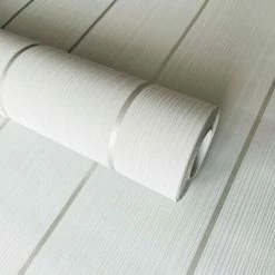 Rasch Sightseeing Stripe Textured Wallpaper (10.1m X 52cm) (Grey/Silver/Silver) -RASCH Store 70356541 4