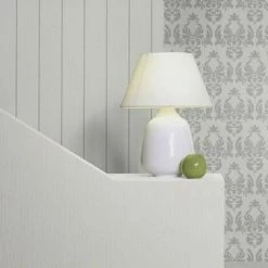 Rasch Sightseeing Stripe Textured Wallpaper (10.1m X 52cm) (Grey/Silver/Silver) -RASCH Store 70356541 5