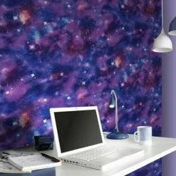 Rasch Cosmic Space Wallpaper (32.8ft X 21in) (Blue/Purple) -RASCH Store 70356782 3
