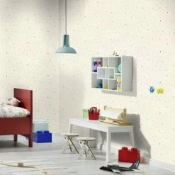Rasch Bambino XVIII Stars Textured Wallpaper (10m X 53cm) (White) -RASCH Store 70356786 3