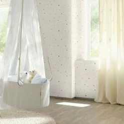 Rasch Bambino XVIII Stars Textured Wallpaper (10m X 53cm) (White) -RASCH Store 70356786 4
