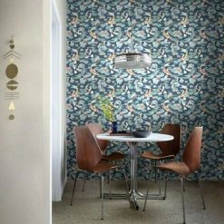 Rasch Kimono Koi Wallpaper (One Size) (Blue)