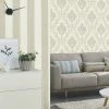 Rasch Glam Stripe Wallpaper (10m X 53cm) (Cream/Beige) -RASCH Store 70357262 1