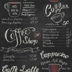 Rasch Coffee Shop Blackboard Wallpaper (One Size) (Black)